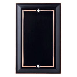 Blank Wall Plate, 1-Gang, Architectural, Bronze & Copper Zinc