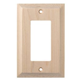 Decorator Rocker/GFI Wall Plate, 1-Gang, Huntsfield, Unfinished Birch