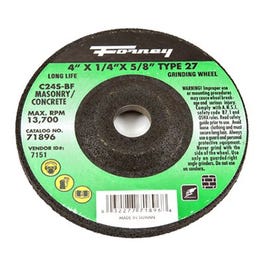 Masonry Grinding Wheel, Type 27, 4 x .25-In.