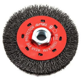 Crimped Wire Wheel Brush, Coarse, 4-In.