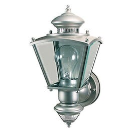 Charleston Coach Lantern, Motion-Activated, Silver, 100-Watt