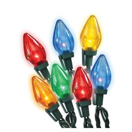 Christmas LED Light Set, C7, Multi Transparent, 25-Ct.