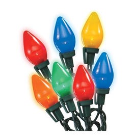 Christmas LED Light Set, C7, Multi Ceramic, 25-Ct.