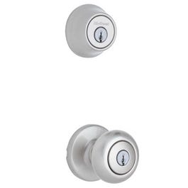 Cove Entry Lockset Combo Pack, Satin Nickel, Keyed Alike