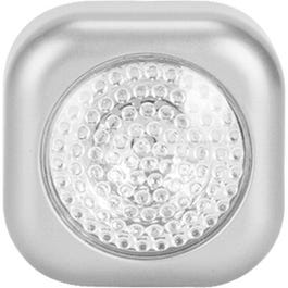 LED Push Light, Pewter Finish, 2-Pack