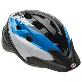 Boys' Richter Bicyle Helmet, Blue/Black/Silver