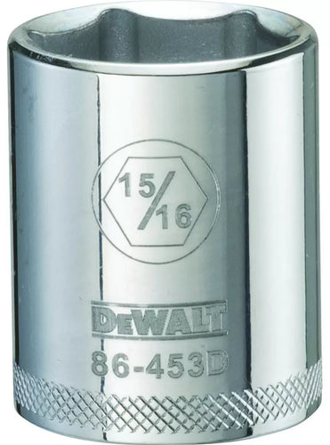 DeWalt 1/2 Drive Standard Length Sockets (6 Point) 15/16-In.