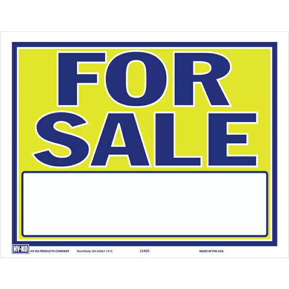 Hy-Ko 9 x 13 in. English for Sale Polystyrene Sign