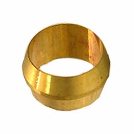 Pipe Fitting, Compression Sleeve, Brass, 1/4-In., 2-Pc.