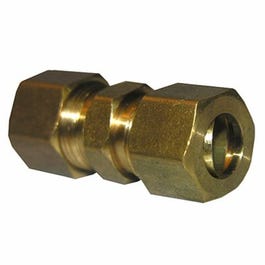 Pipe Fitting, Compression Union, Brass, 3/8 x 1/4-In.