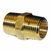 Pipe Fitting, Hex Nipple, Lead-Free Brass, 1/2-In. MIP