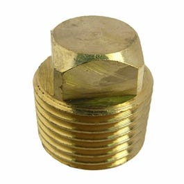 Pipe Fitting, Square Head Plug, Lead-Free Brass, 1/2-In. MPT