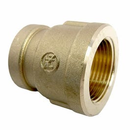 Pipe Fitting, Reducing Hex Bushing, Lead-Free Brass, 3/4 Female x 1/2-In. FPT