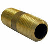 Pipe Fitting, Brass Nipple, Lead-Free, 1/4 MPT x 1-1/2-In. Short