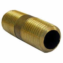 Pipe Fitting, Brass Nipple, Lead-Free, 1/4 MPT x 1-1/2-In. Short