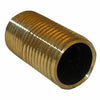 Pipe Fitting, Brass Nipple, Lead-Free, 1/2 MPT x 1-1/8-In. Close