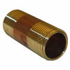 Pipe Fitting, Brass Nipple, Lead-Free, 3/4 MPT x 2-In. Long