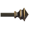 Curtain Rod, Decorative Arts & Crafts, Bronze, 28 to 48-In.