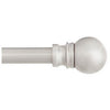 Davenport Curtain Rod, Satin Nickel, 48 to 86-In.