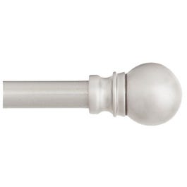 Davenport Curtain Rod, Satin Nickel, 48 to 86-In.