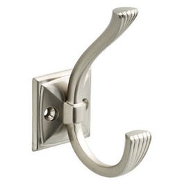 Pinstripe Hook, Satin Nickel, 1.75 x 2.65 x 4-In.