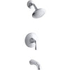 Mistos Bath/Shower Faucet, Single Lever with Showerhead, Polished Chrome