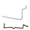 Pegboard Angle Hook, 1/8-In. Rod, Galvanized Steel, 2.5-In., 6-Pk.