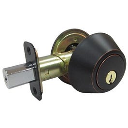 Double-Cylinder Deadbolt, Aged Bronze