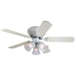 Contempra Trio Ceiling Fan With Light Fixture, White, 42-In.