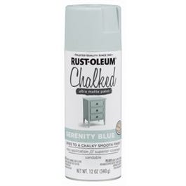 Chalked 1-Coat Spray Paint, Ultra Matte Serenity Blue, 12-oz.