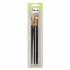 Craft & Hobby Brush Kit, Blue, 3-Pk.