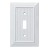 Classic Beadboard Single Switch Wall Plate, White