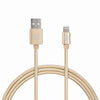 Braided Lightning Charging Cable, Nylon, Gold, 6-Ft.