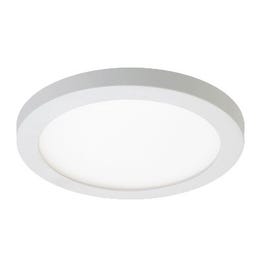 LED Retrofit Trim Kit Light Fixture, Surface-Mount, White, Round, 4-In.