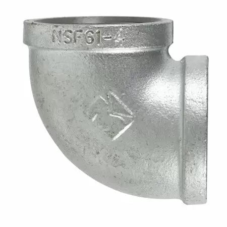 B & K Industries Galvanized 90° Elbow 150# Malleable Iron Threaded Fittings 2 1/2