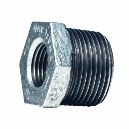 Mueller Galvanized Hex Bushing 150# Malleable Iron Threaded Fitting 3 x 2 1/2