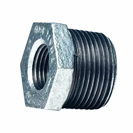 Mueller Galvanized Hex Bushing 150# Malleable Iron Threaded Fittings 2 1/2 x 1 1/2