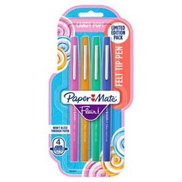 Flair Markers, Medium, Candy Pop Colors, 4-Pk.