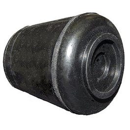 Furniture Leg Tip, Black Rubber, 1/2-In.