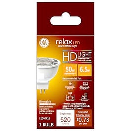 LED Relax Directional Bulb, MR16, Clear Soft White, 520 Lumens, 6.5-Watts