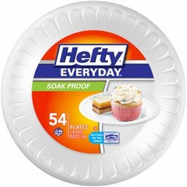 Foam Plates, Soak-Proof, 7-In., 54-Ct.