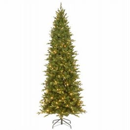 Artificial Pre-Lit  Christmas Tree, 450 Clear Lights, Feel Real Slim Ashland Spruce, 7.5-Ft.