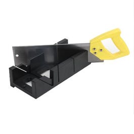 Miter Box With 14-In. Back Saw Kit, Plastic, 12-In.