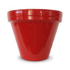 Flower Pot, Red Ceramic, 8.5 x 7.5-In.