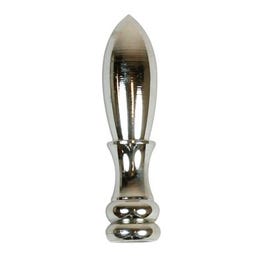 Lamp Finial, Bullet, Nickel Finish, 2-In.