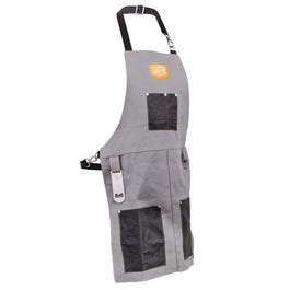 Grilling Apron, Canvas/Suade, Gray/Black