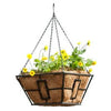 Hanging Plant Basket, Black Steel, 14-In. Square