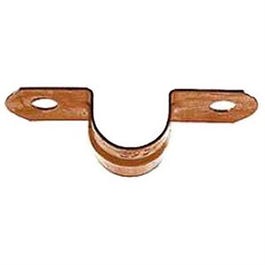 Pipe Fitting, Copper Tube Strap, Double Hole, 3/8-In., 5-Pk.