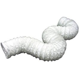 Flexible Hose, White, Vinyl, 4-In. x 50-Ft.