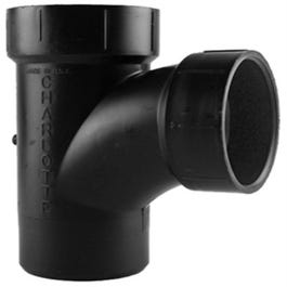 ABS/DWV Sanitary Street Tee, Spigot x Hub x Hub, 1.5-In.